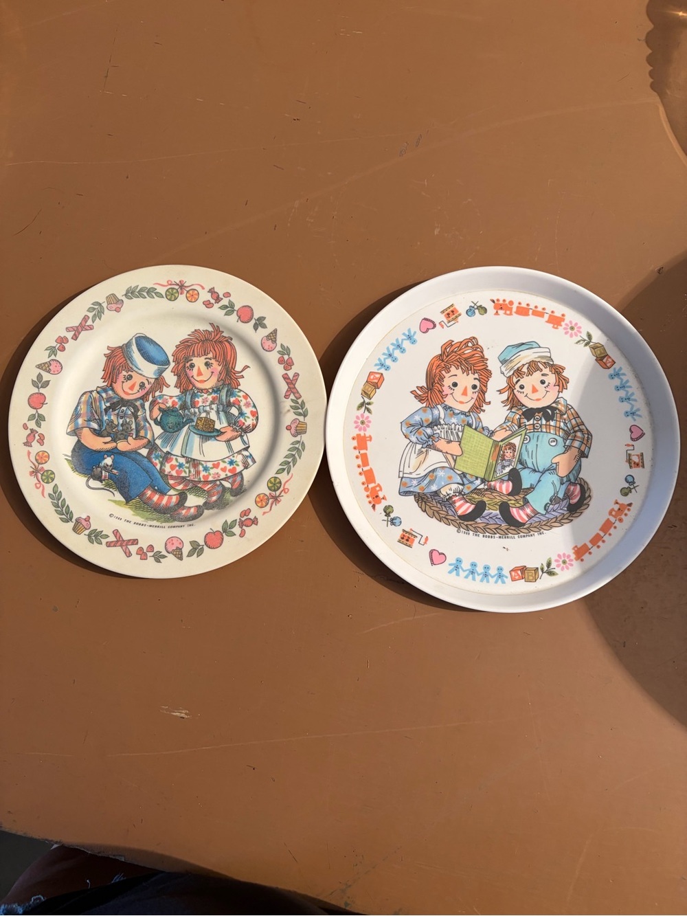 Raggedy Ann and Andy plate set